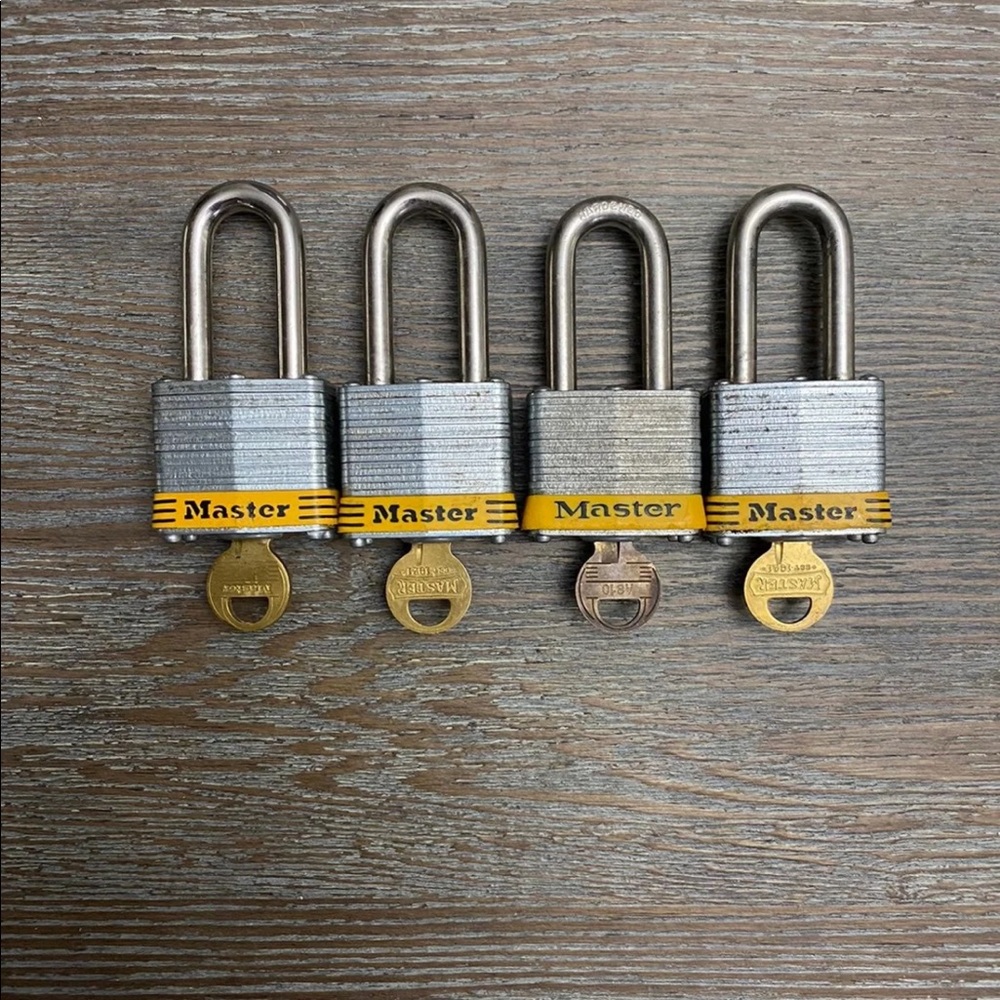 Master pad locks. Set of 4